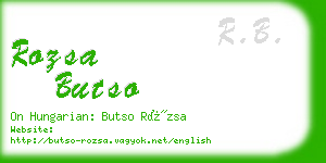 rozsa butso business card